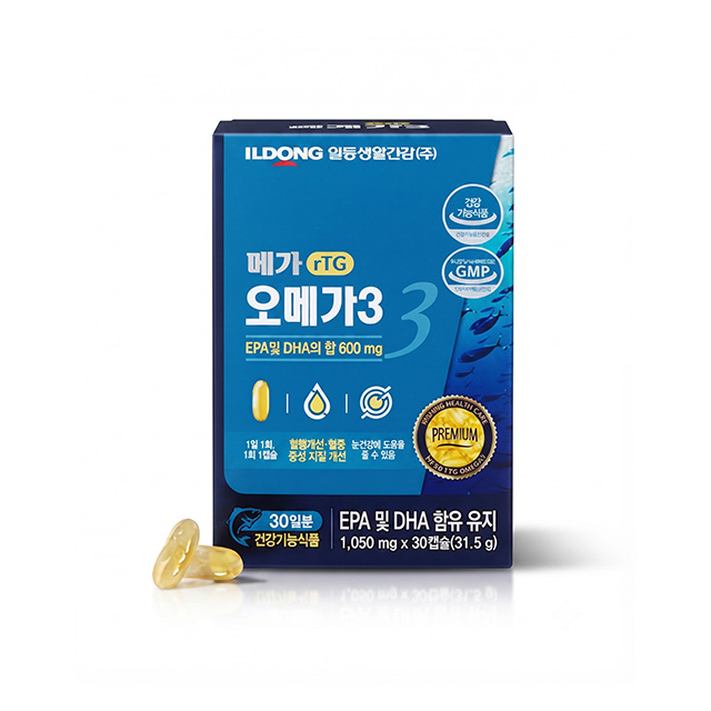 일동 메가 Rtg 오메가3 1,050mg, 60캡슐 1