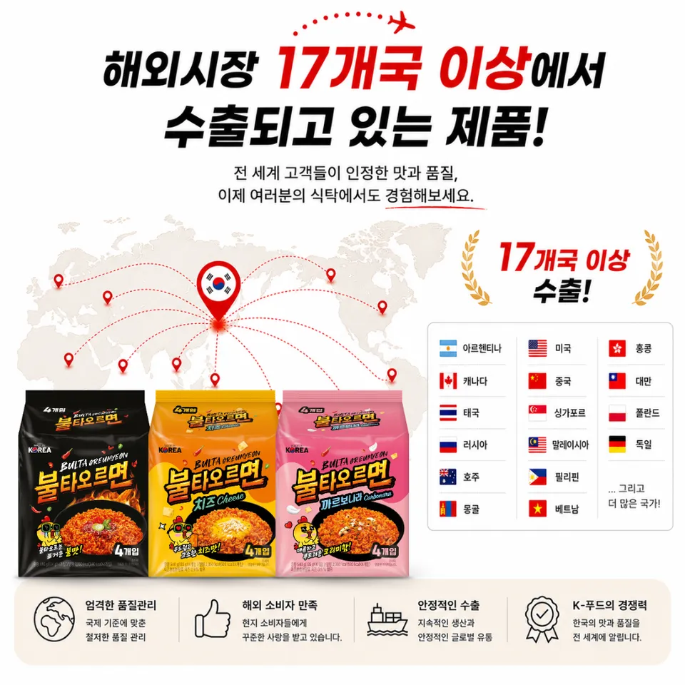 불타오르면 매운볶음면 3종 골고루세트 6번들 (24개입) 6