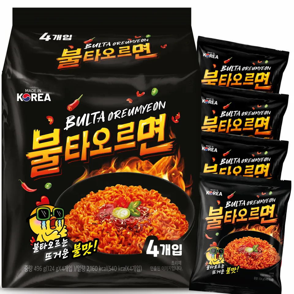 불타오르면 매운볶음면 3종 골고루세트 6번들 (24개입) 1