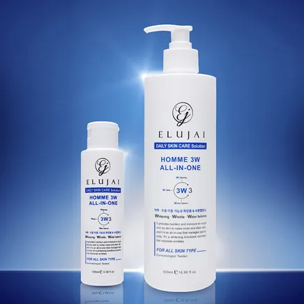 엘루자이 옴므 3W 올인원 500ml, [남성 미백 주름개선 2중 기능성 올인원 화장품]