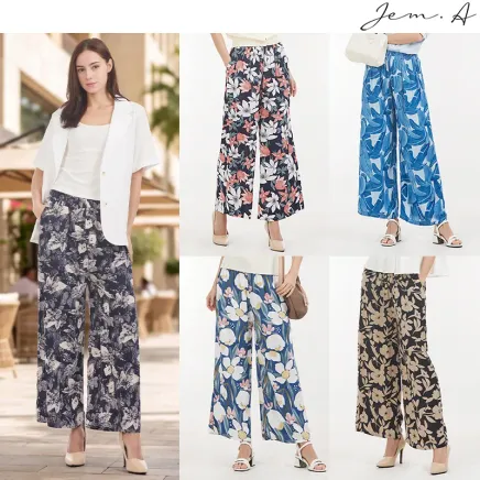 [젬마/Jem.A] 여성 인견 쿨터치 와이드 팬츠 5종세트 26m